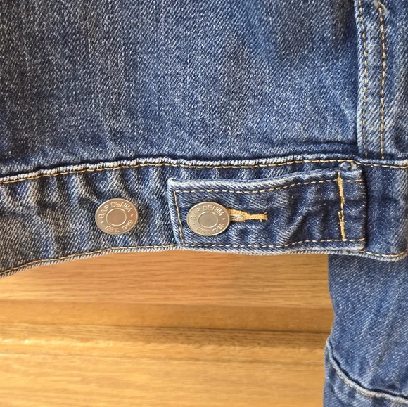 Gap Denim Jean Jacket Womens Large Medium Wash Lots Of Pockets Retro - Picture 6 of 9